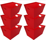 Italia Red Paper Basket | Size-8-6-x-7-6-x-6-6-h-6-Pack