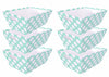 6 pack Paper Basket Eggshell w/dot, Size 10.8 x 8.4 x 4.8"H Eggshell Dot