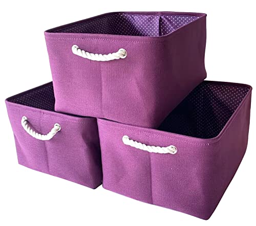 italia-3pack-large-fabric-basket-purple-size-18-x-14-x-10h