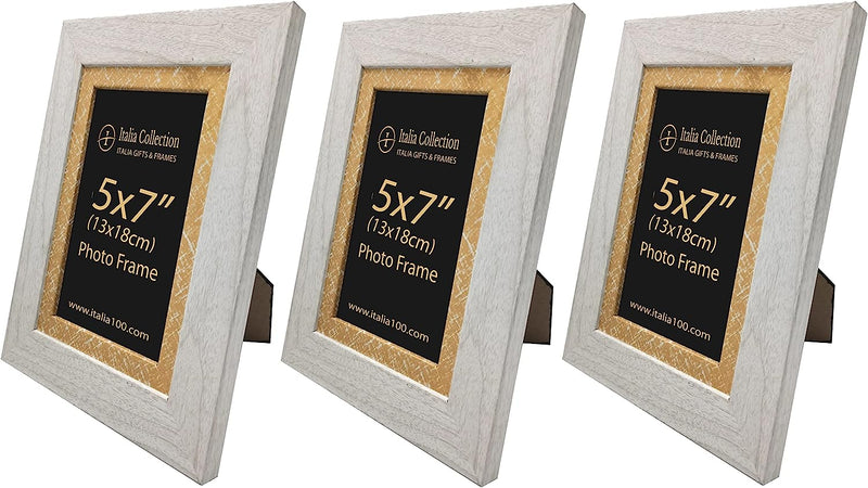 ITALIA 3 Pack Quality MDF Material Frame  5 x 7" Moulding size 4X1.5 CM