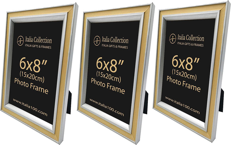 ITALIA 3 Pack Quality MDF Material Frame 6 x 8"Moulding size  2.5x1.8cm