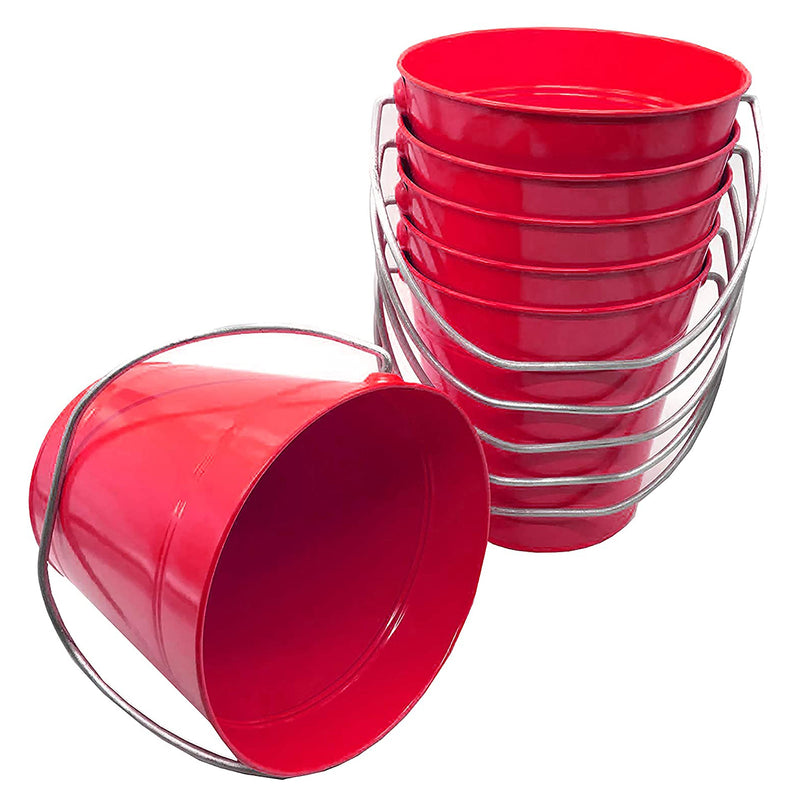Italia Metal Buckets for Party Favor | Sizes available in 7-5-x-7-5-5-6x6-4-3x4-10x9-6