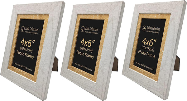 ITALIA 3 Pack Quality MDF Material Frame 4X6" Moulding size 4X1.5CM